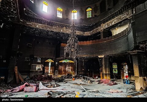 آتش زدن مسجد ابوذر تهران توسط اغتشاشگران