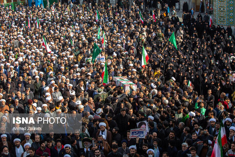 تشییع پیکر شهدای اقدامات تروریستی آمریکا و رژیم صهیونیستی علیه ملت در شهرهای مختلف ایران