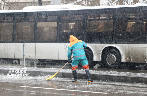 بارش اولین برف زمستانی - مشهد