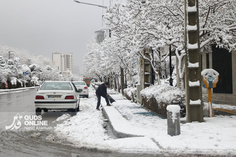 بارش اولین برف زمستانی - مشهد