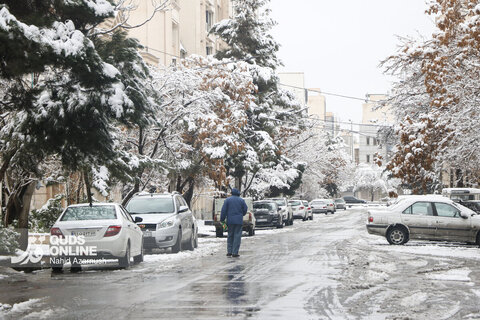 بارش اولین برف زمستانی - مشهد