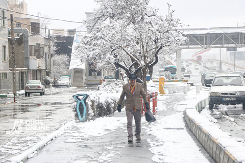 بارش اولین برف زمستانی - مشهد