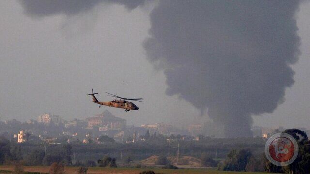 سقوط بالگرد نظامی اشغالگران در شرق بیت لحم