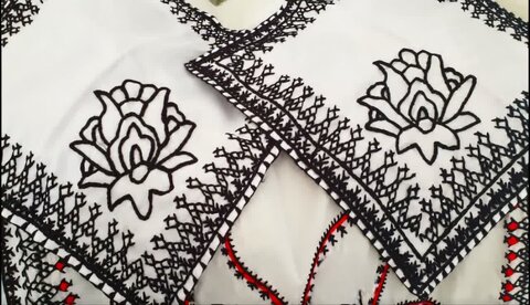 «سیاهک‌دوزی» آنجا که هنر به سکوت سفید پارچه پیوند می‌خورد