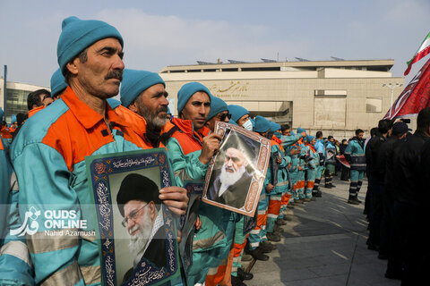 گزارش تصویری | مراسم تشییع پیکر شهید «عیسی علیپور» از شهدای خدمت شهرداری مشهد