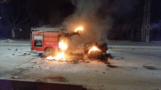 خسارت ۱۵ میلیاردی اغتشاشگران به آتش‌نشانی نیشابور