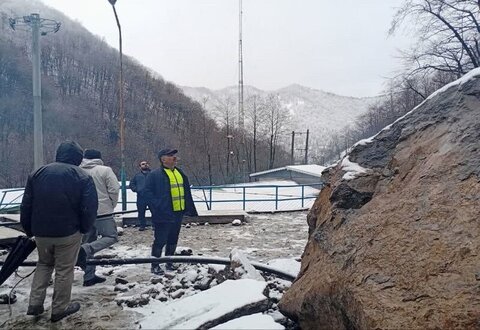 رانش زمین  موجب تخریب بخشی از تصفیه‌خانه بهارستان شد