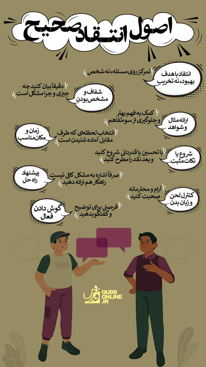 اینفوگرافیک | اصول انتقاد صحیح