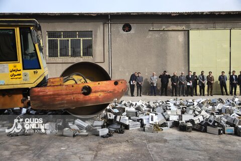 گزارش تصویری | امحای ماینرهای غیرمجاز در مشهد