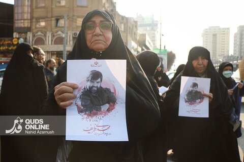 گزارش تصویری | مراسم تشییع پیکر مطهر شهید «مهدی ظریف»، مدافع امنیت در مشهد