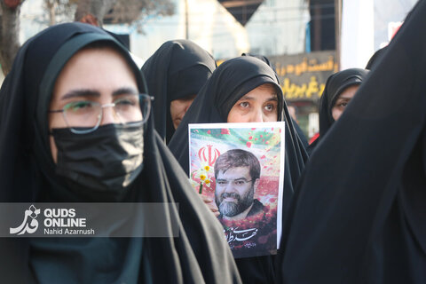 گزارش تصویری | مراسم تشییع پیکر مطهر شهید «مهدی ظریف»، مدافع امنیت در مشهد