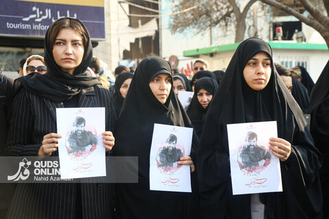 گزارش تصویری | مراسم تشییع پیکر مطهر شهید «مهدی ظریف»، مدافع امنیت در مشهد