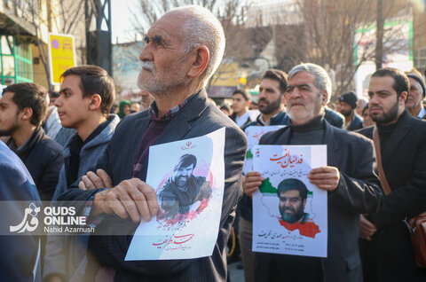 گزارش تصویری | مراسم تشییع پیکر مطهر شهید «مهدی ظریف»، مدافع امنیت در مشهد