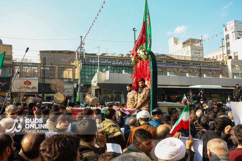 گزارش تصویری | مراسم تشییع پیکر مطهر شهید «مهدی ظریف»، مدافع امنیت در مشهد