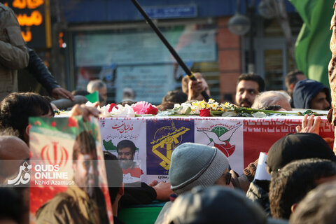 گزارش تصویری | مراسم تشییع پیکر مطهر شهید «مهدی ظریف»، مدافع امنیت در مشهد