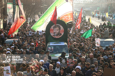 مراسم تشییع پیکر مطهر شهید «مهدی ظریف»، مدافع امنیت در مشهد