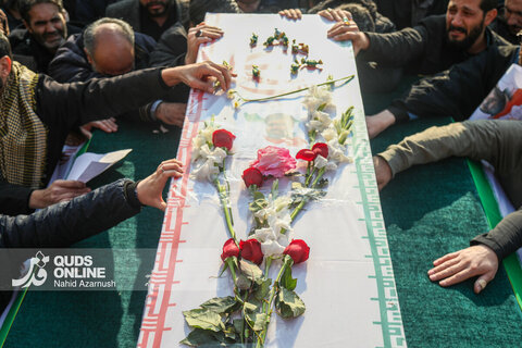 گزارش تصویری | مراسم تشییع پیکر مطهر شهید «مهدی ظریف»، مدافع امنیت در مشهد