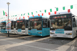 رونمایی از ۲۵ دستگاه اتوبوس جدید در مشهد
