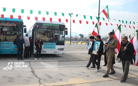 گزارش تصویری | آیین رونمایی از ۲۵ دستگاه اتوبوس جدید در مشهد