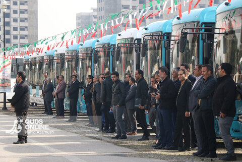 آیین رونمایی از ۲۵ دستگاه اتوبوس جدید در مشهد