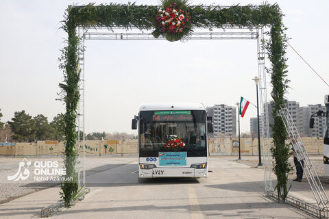 گزارش تصویری | آیین رونمایی از ۲۵ دستگاه اتوبوس جدید در مشهد