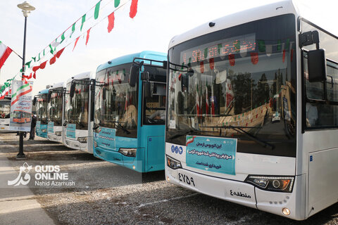گزارش تصویری | آیین رونمایی از ۲۵ دستگاه اتوبوس جدید در مشهد