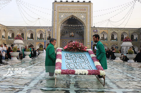 گزارش تصویری | حرم مطهر رضوی در شب نیمه شعبان