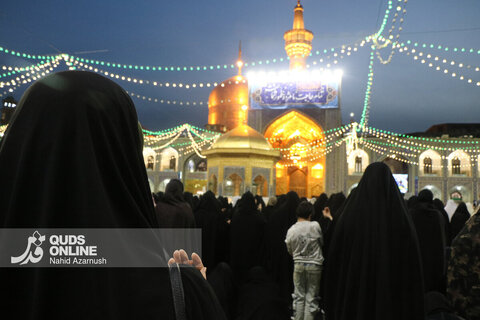 گزارش تصویری | حرم مطهر رضوی در شب نیمه شعبان