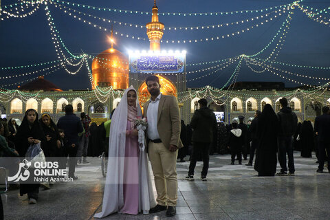 گزارش تصویری | حرم مطهر رضوی در شب نیمه شعبان