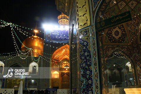گزارش تصویری | حرم مطهر رضوی در شب نیمه شعبان