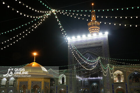 گزارش تصویری | حرم مطهر رضوی در شب نیمه شعبان