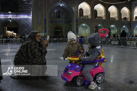 گزارش تصویری | حرم مطهر رضوی در شب نیمه شعبان