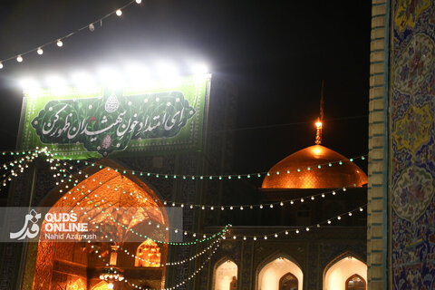 گزارش تصویری | حرم مطهر رضوی در شب نیمه شعبان