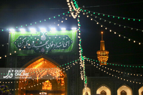گزارش تصویری | حرم مطهر رضوی در شب نیمه شعبان