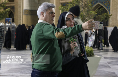 گزارش تصویری | حرم مطهر رضوی در شب نیمه شعبان
