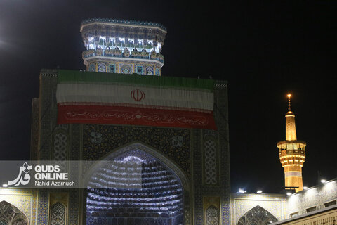 گزارش تصویری | حرم مطهر رضوی در شب نیمه شعبان