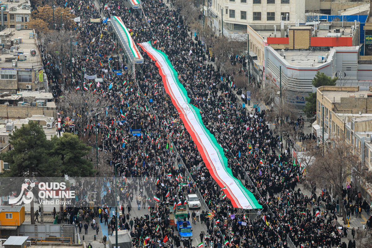 فیلم | راهپیمایی گسترده مردم مشهد در ۲۲ بهمن