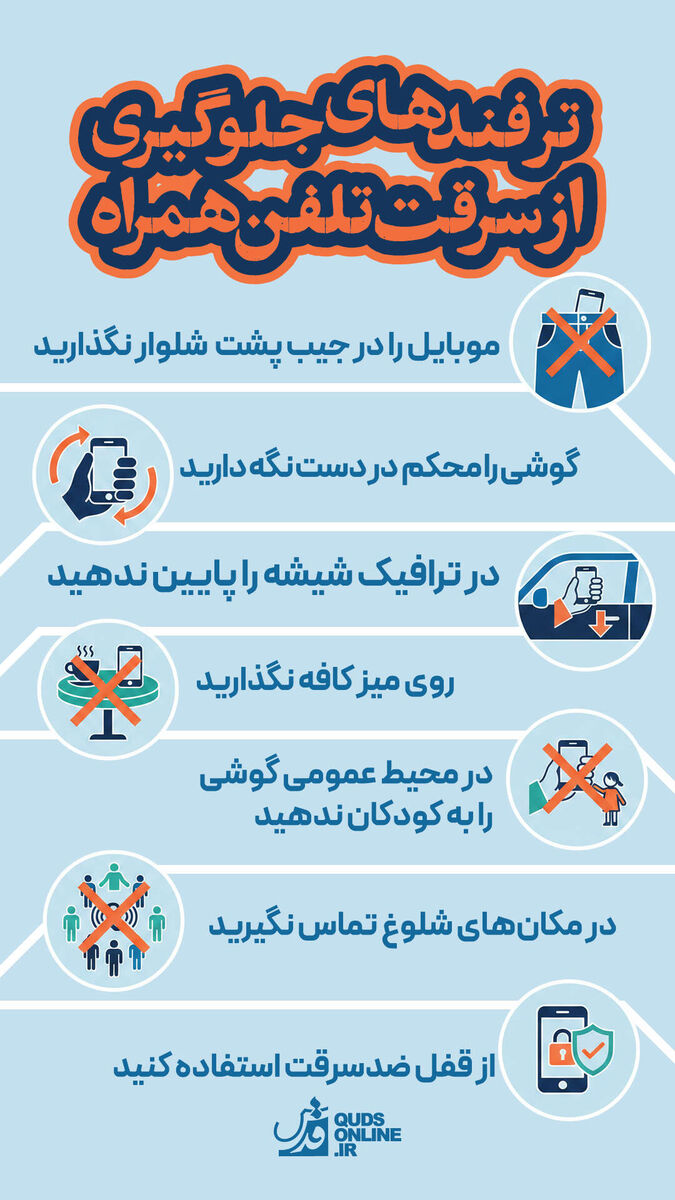 اینفوگرافیک | ترفندهای جلوگیری از سرقت تلفن همراه