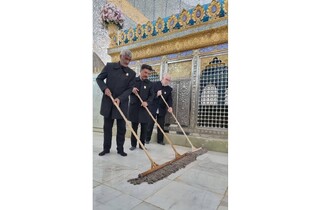 غبارروبی صحن‌های نور؛ میعاد خادمان با معراج خدمت