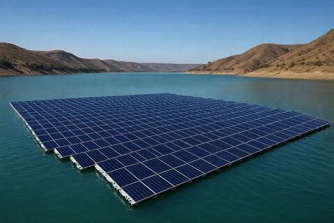 آغاز احداث نخستین نیروگاه خورشیدی شناور کشور