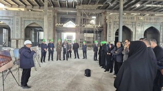 اساتید دانشگاه بین‌المللی امام رضا (ع) از پروژه‌های عمرانی حرم مطهر رضوی بازدید کردند