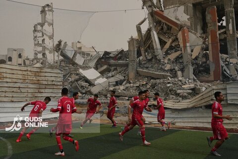 عکس | بازگشت فوتبال به غزه