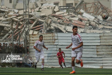 عکس | بازگشت فوتبال به غزه