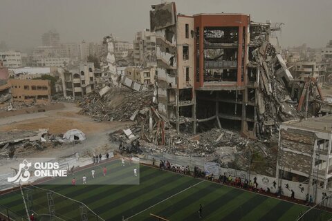 عکس | بازگشت فوتبال به غزه