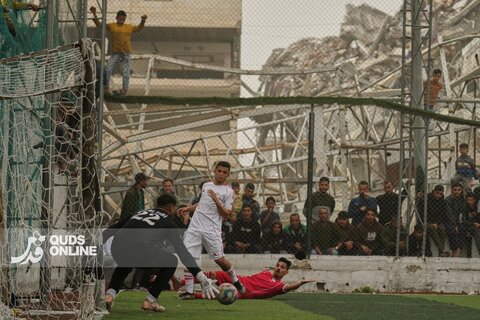 عکس | بازگشت فوتبال به غزه