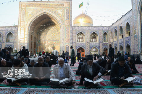 گزارش تصویری | ترتیل خوانی قرآن کریم در حرم مطهر رضوی