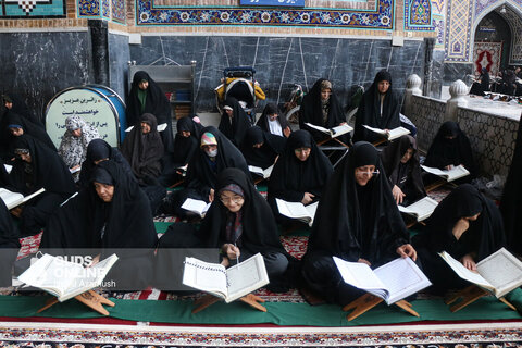 گزارش تصویری | ترتیل خوانی قرآن کریم در حرم مطهر رضوی