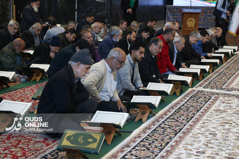 گزارش تصویری | ترتیل خوانی قرآن کریم در حرم مطهر رضوی
