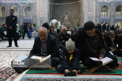 گزارش تصویری | ترتیل خوانی قرآن کریم در حرم مطهر رضوی