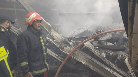 سقوط  بالگرد در خمینی شهر+تصاویر